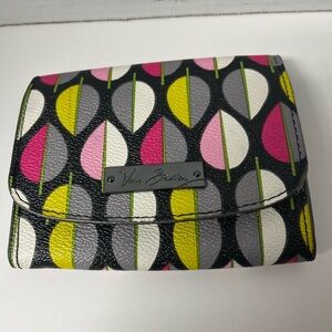 Vera Bradley Pink and Yellow Geometric Summer Wallet Artsy dopamine colorful